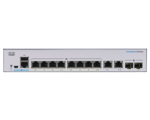 [CBS350-8T-E-2G-EU] Cisco Business 350-8T-E-2G Managed Switch (External Power)