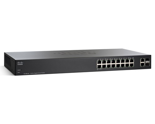 Cisco SG200-18 (SLM2016T-EU) 18-Port Gigabit Smart Switch (2 Gigabit Ethernet combo ports RJ45/SFP)