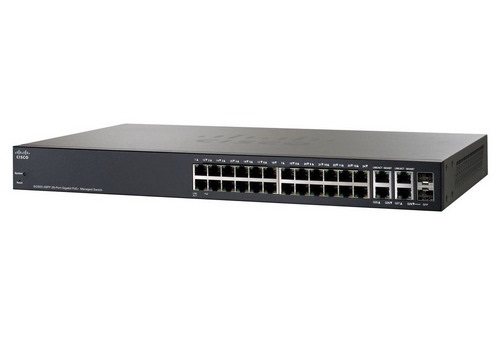 Cisco SG300-28PP-K9-EU 28-port Gigabit PoE+ Managed Switch (26 Gigabit Ethernet + 2 Gigabit Ethernet combo SFP)
