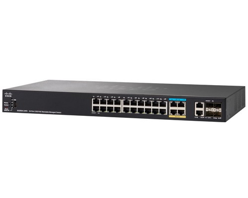[SG350X-24PD-K9-EU] Cisco SG350X 20-Port 1GbE + 4-Port 2.5GbE PoE+ 375W Stackable Managed Switch
