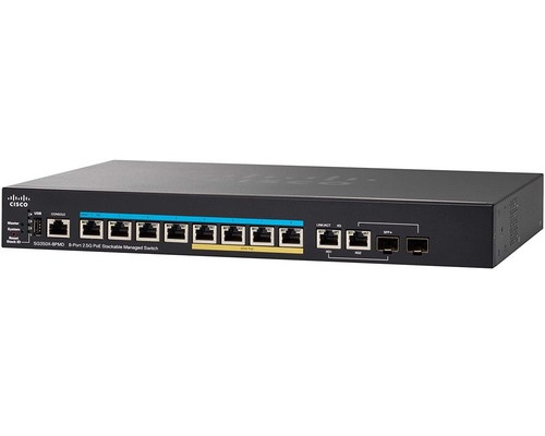 [SG350X-8PMD-K9-EU] Cisco SG350X 8-Port 2.5GbE PoE+ 240W Stackable Managed Switch