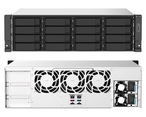 QNAP TS-1673AU-RP-16G 16-Bay Rackmount NAS / AMD Ryzen V1500B Quad-Core Processor / Redundant Power Supply