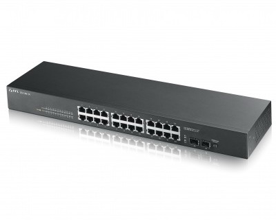 ZyXEL GS1100-24 Gigabit Switch 24-Port 10/100/1000Mbps + 2-Port SFP Combo Unmanaged Rackmount Switch