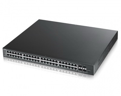 ZyXEL GS1910-48HP Gigabit Smart Managed Switch 44-Port 10/100/1000Mbps with PoE + 4 Dual-personality Ports