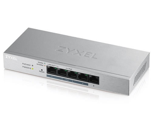 [GS1200-5HPv2] Zyxel 5-Port Web Managed PoE Gigabit Switch