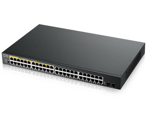 [GS1900-48HPv2] ZyXEL 48-port GbE Smart Managed PoE Switch with GbE Uplink