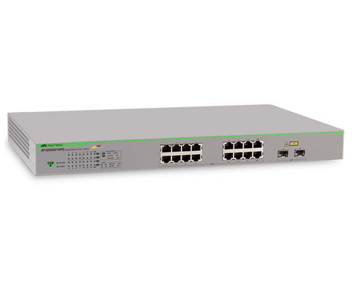 [AT-GS950/16PS] Allied Telesis 16 Gigabit + 2 SFP PoE+ WebSmart Gigabit Ethernet Switch