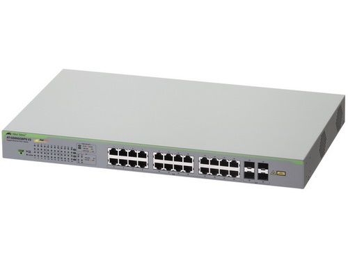 [AT-GS950/28PS-V2-10] Allied Telesis 24 Gigabit + 4 SFP PoE+ WebSmart Edge Switch