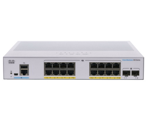[CBS350-16P-E-2G-EU] Cisco Business 350-16P-E-2G Managed Switch (External Power)