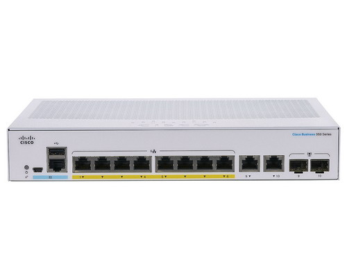 [CBS350-8FP-E-2G-EU] Cisco Business 350-8FP-E-2G Managed Switch (External Power)