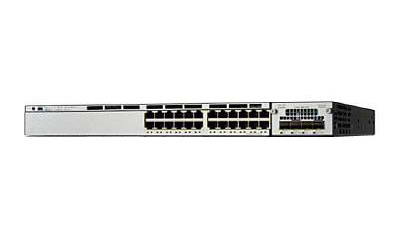 Cisco 3750X-24P-S 24-Port 10/100/1000Base-T with Power over Ethernet Plus (PoE+) 370W / 4x1G - 2x10G Modular uplink / Managed Switch