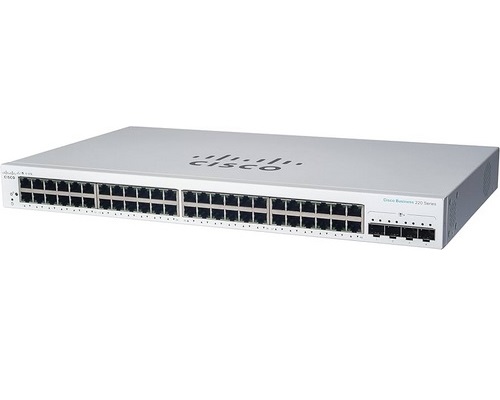 Cisco CBS220-48P-4G-EU 48 Gigabit Ethernet PoE+ ports with 382W W + 4 Gigabit SFP Smart Switch