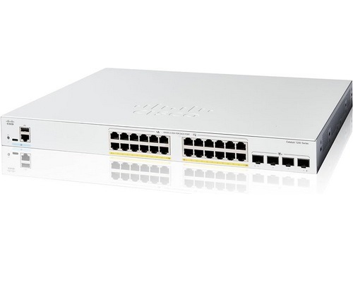Cisco Catalyst C1200-24P-4X 24 Gigabit Ethernet PoE+ ports with 195W + 4x 10 Gigabit SFP+ Managed Switch