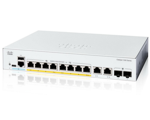 Cisco Catalyst C1200-8FP-2G 8 Gigabit PoE+ ports + 2x Gigabit Combo Managed Switch