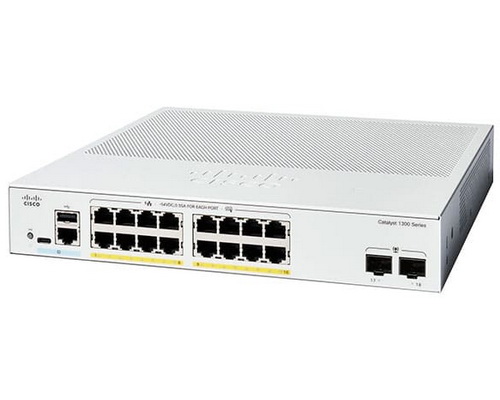 Cisco Catalyst C1300-16P-4X 16 Gigabit Ethernet PoE+ ports with 120W + 4x 10 Gigabit SFP+ Managed Switch