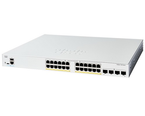 Cisco Catalyst C1300-24FP-4X 24 Gigabit Ethernet PoE+ ports with 370W + 4x 10 Gigabit SFP+ Managed Switch