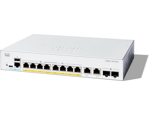 Cisco Catalyst C1300-8P-E-2G 8 Gigabit Ethernet PoE+ ports with 67W + 2x Gigabit Combo Managed Switch