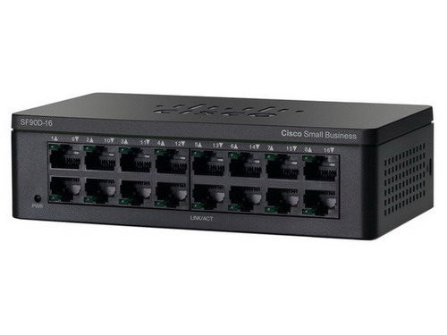 Cisco SF90D-16-AS 16-Port 10/100 Desktop Switch / Cisco 90 Series Unmanaged Switches