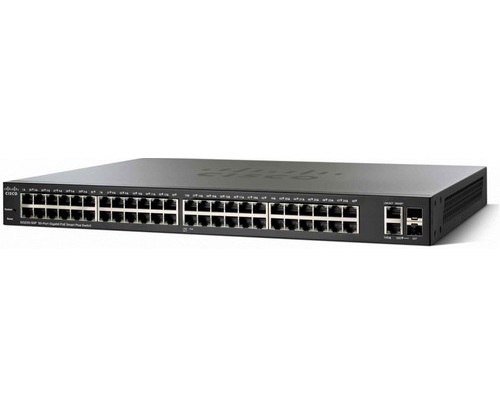 Cisco SG220-50P-K9-EU 48 10/100/1000 PoE ports with 375 W power / 2 Gigabit RJ45/SFP combo port