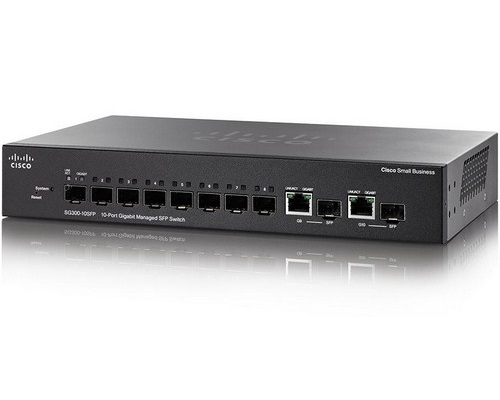 Cisco SG300-10SFP-K9-EU 10-port Gigabit Managed Switch (8 SFP + 2 Gigabit Ethernet combo)