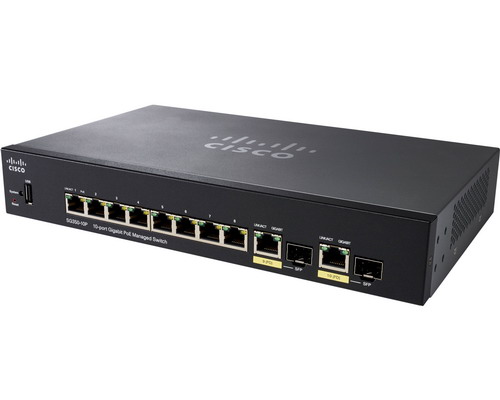 Cisco SG350-10MP-K9-EU 10-port Gigabit POE Managed Switch