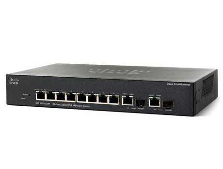 Cisco SG300-10MPP Small Business 300 Series 10-port Gigabit Max-PoE Managed Switches