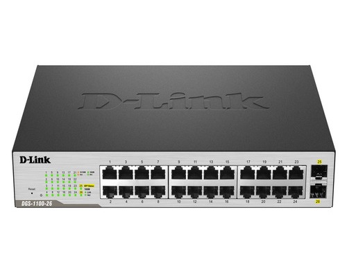 D-LINK DGS-1100-26 24-Port Gigabit Smart Switch + 2 ports SFP