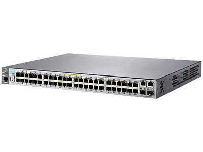 HP 2530-48-PoE+ (382W) Switch (J9778A) 48 RJ-45 10/100 PoE+ Ports - 2 Autosensing 10/100/1000 ports - 2 fixed Gigabit Ethernet SFP ports