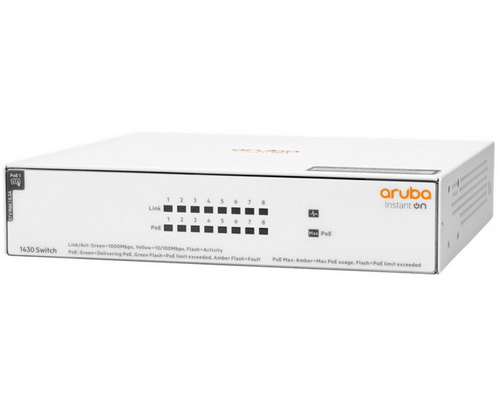 [R8R46A] Aruba 1430 8G PoE 64W Switch