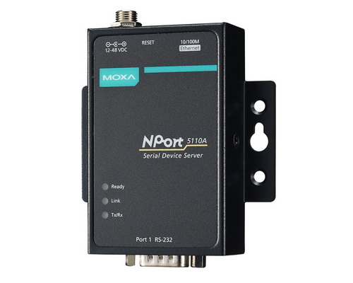 Moxa NPort 5110A 1-port RS-232 Serial Device Server with surge protection