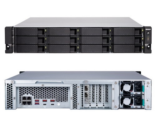 QNAP TS-1283XU-RP-E2124-8G 12-Bay Intel Xeon E-2124 NAS with 10GbE SFP+ / PCIe Slot