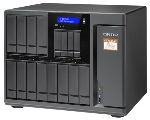 QNAP TS-1635AX-4G 16-Bay Marvell ARMADA Quad-Core hybrid NAS with 10GbE / PCIe Slot