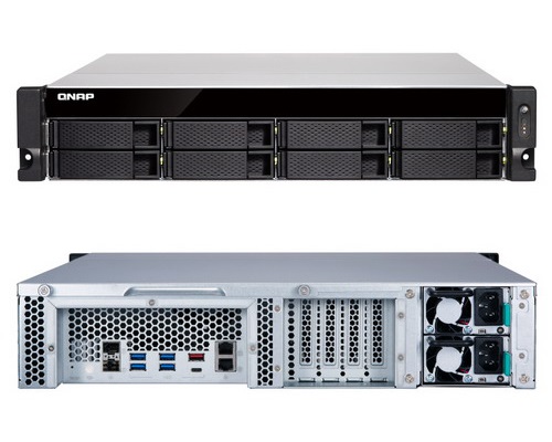 QNAP TS-877XU-RP-3600-8G 8-Bay Rackmount NAS / AMD Ryzen 5 with Redundant Power Supply