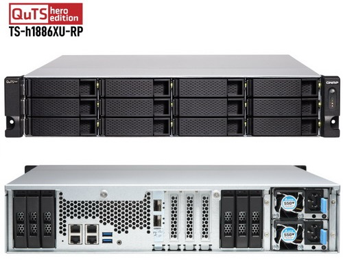 QNAP TS-h1886XU-RP-R2-D1622-32G 18-Bay Intel Xeon D-1622 processor NAS / ZFS-based NAS