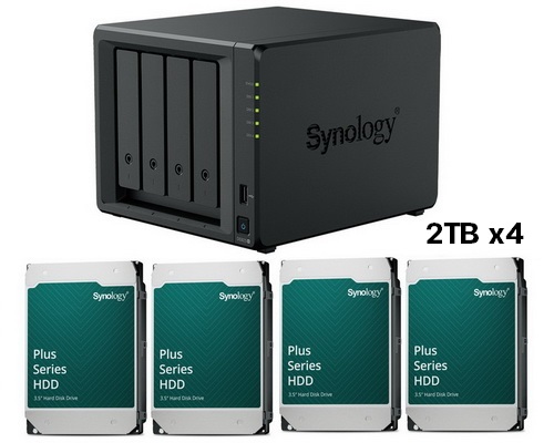 Synology DiskStation DS925+ 4-Bay NAS + 2TB x 4 HDDs Bundle Set