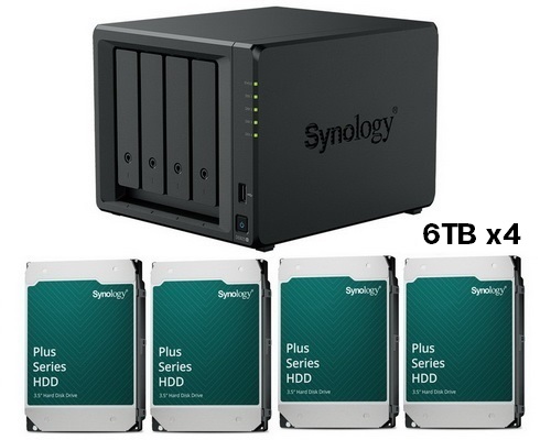 Synology DiskStation DS925+ 4-Bay NAS + 6TB x 4 HDDs Bundle Set