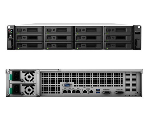 Synology RackStation RS3621xs+ 12-Bay Rackmount NAS with Redundant Power Supply