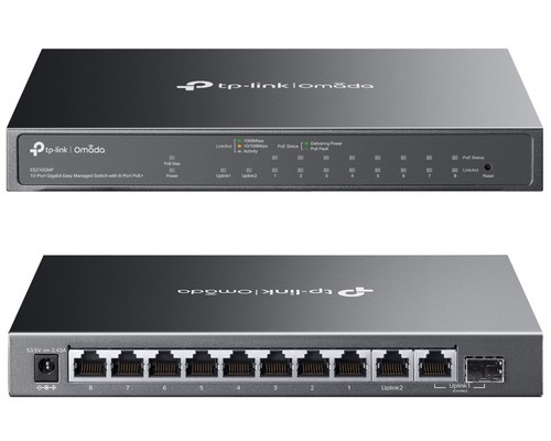 TP-Link ES210GMP Omada 10-Port Gigabit Easy Managed Switch with 8-Port PoE+