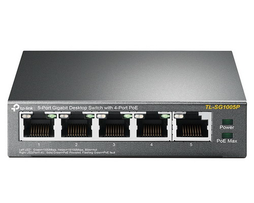 TP-Link TL-SG1005P 5-Port Gigabit Desktop Switch with 4-Port PoE