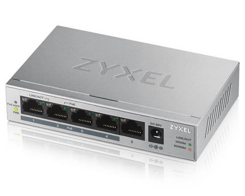[GS1005HP] Zyxel 5-Port GbE Unmanaged PoE Switch