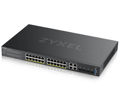 [GS2220-28HP] Zyxel 24-port GbE L2 PoE Switch with GbE Uplink
