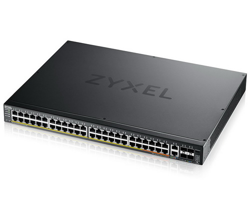 [XGS2220-54FP] Zyxel 48-port GbE L3 Access PoE+ Switch with 6 10G Uplink (960W)