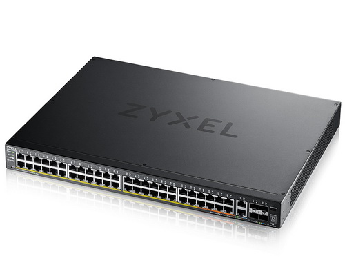 [XGS2220-54HP] Zyxel 48-port GbE L3 Access PoE+ Switch with 6 10G Uplink (600W)