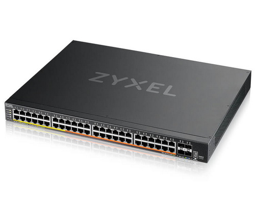 [XMG2230-52HP] Zyxel 32-port GbE and 16-port 2.5G PoE L3 Access Switch with 4 10G Uplink